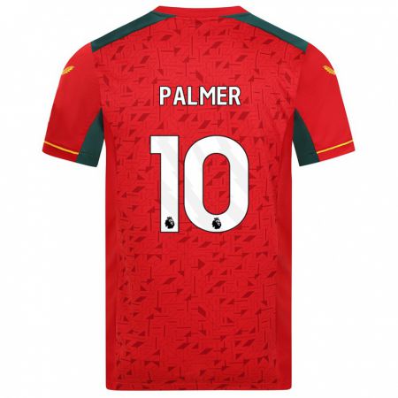 Kandiny Bambino Maglia Jamila Palmer #10 Rosso Kit Gara Away 2023/24 Maglietta