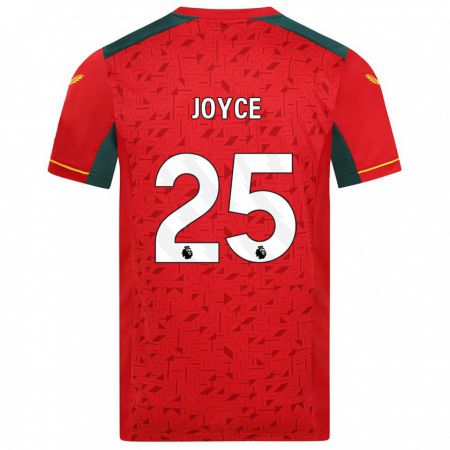 Kandiny Niño Camiseta Leonie Joyce #25 Rojo 2ª Equipación 2023/24 La Camisa