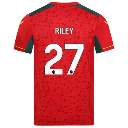 Kandiny Bambino Maglia Lauren Riley #27 Rosso Kit Gara Away 2023/24 Maglietta