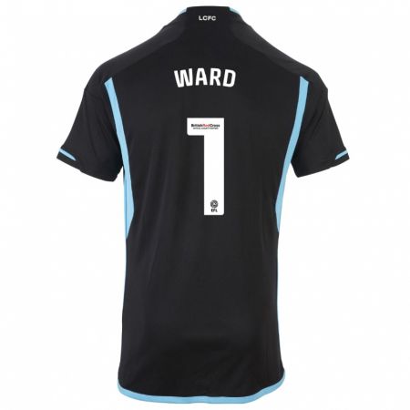 Kandiny Bambino Maglia Danny Ward #1 Nero Kit Gara Away 2023/24 Maglietta