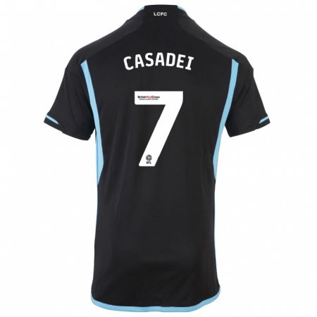 Kandiny Kinder Cesare Casadei #7 Schwarz Auswärtstrikot Trikot 2023/24 T-Shirt Österreich