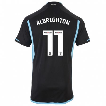 Kandiny Bambino Maglia Marc Albrighton #11 Nero Kit Gara Away 2023/24 Maglietta