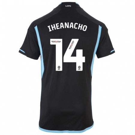 Kandiny Bambino Maglia Kelechi Iheanacho #14 Nero Kit Gara Away 2023/24 Maglietta