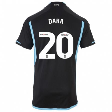 Kandiny Bambino Maglia Patson Daka #20 Nero Kit Gara Away 2023/24 Maglietta