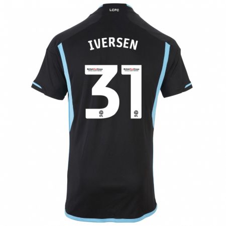 Kandiny Bambino Maglia Daniel Iversen #31 Nero Kit Gara Away 2023/24 Maglietta