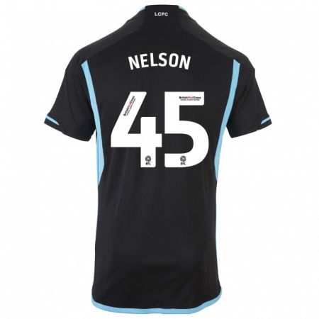 Kandiny Bambino Maglia Ben Nelson #45 Nero Kit Gara Away 2023/24 Maglietta