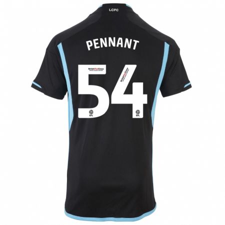 Kandiny Bambino Maglia Kian Pennant #54 Nero Kit Gara Away 2023/24 Maglietta