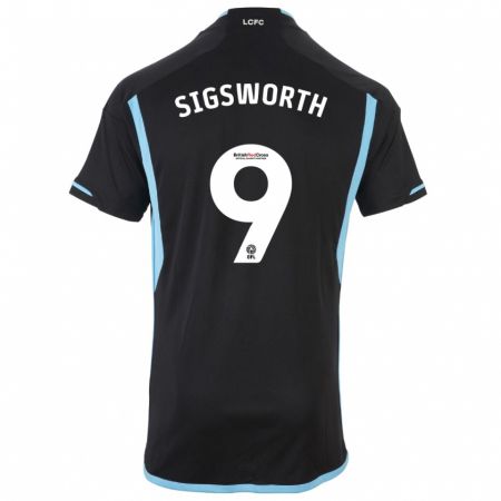 Kandiny Bambino Maglia Jessica Sigsworth #9 Nero Kit Gara Away 2023/24 Maglietta