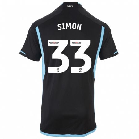 Kandiny Kinder Erin Simon #33 Schwarz Auswärtstrikot Trikot 2023/24 T-Shirt Österreich