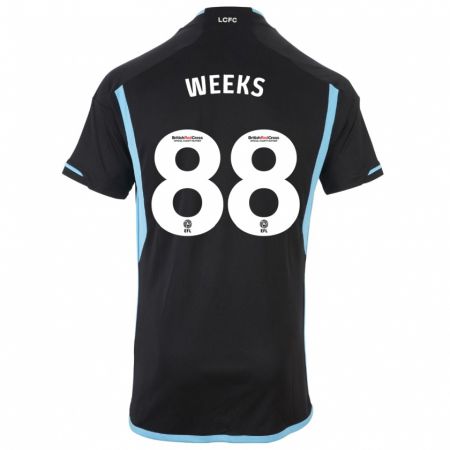 Kandiny Bambino Maglia Tyler Weeks #88 Nero Kit Gara Away 2023/24 Maglietta