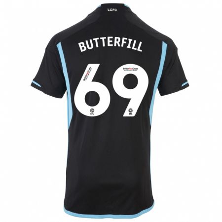 Kandiny Bambino Maglia Jack Butterfill #69 Nero Kit Gara Away 2023/24 Maglietta