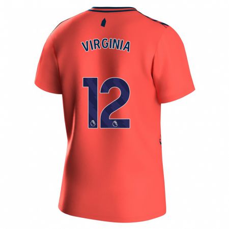 Kandiny Bambino Maglia João Virgínia #12 Corallo Kit Gara Away 2023/24 Maglietta