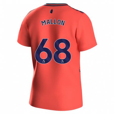 Kandiny Kinder Mathew Mallon #68 Koralle Auswärtstrikot Trikot 2023/24 T-Shirt Österreich