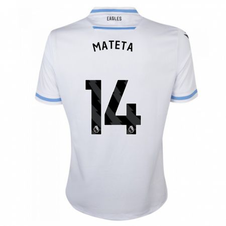 Kandiny Bambino Maglia Jean-Philippe Mateta #14 Bianco Kit Gara Away 2023/24 Maglietta