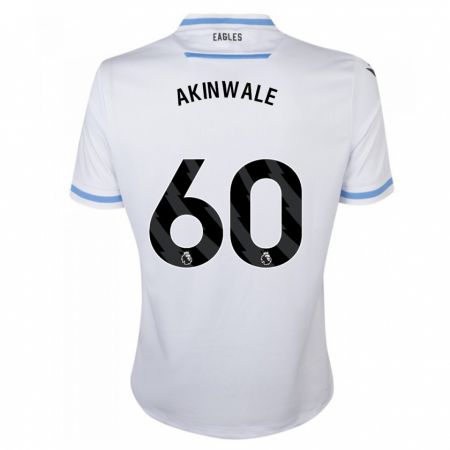 Kandiny Bambino Maglia Victor Akinwale #60 Bianco Kit Gara Away 2023/24 Maglietta