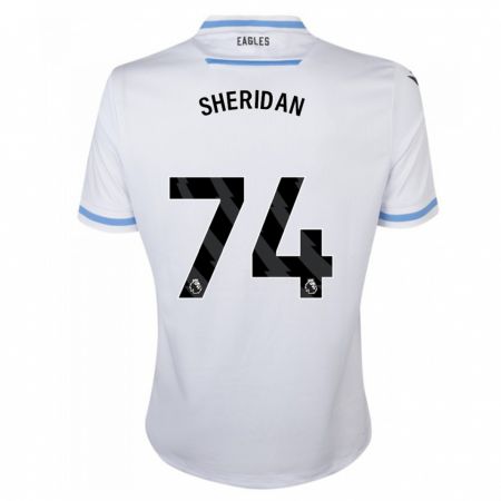 Kandiny Bambino Maglia Joe Sheridan #74 Bianco Kit Gara Away 2023/24 Maglietta