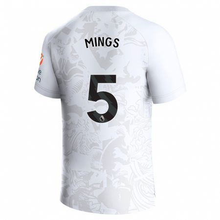 Kandiny Bambino Maglia Tyrone Mings #5 Bianco Kit Gara Away 2023/24 Maglietta