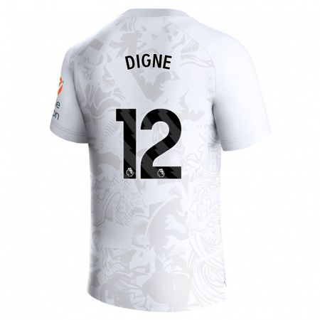 Kandiny Kinderen Lucas Digne #12 Wit Uitshirt Uittenue 2023/24 T-Shirt België