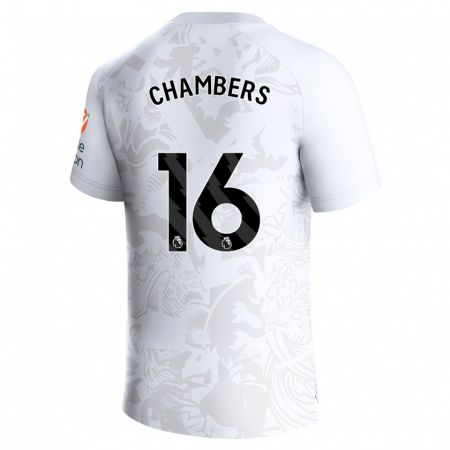 Kandiny Bambino Maglia Calum Chambers #16 Bianco Kit Gara Away 2023/24 Maglietta