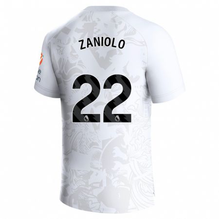 Kandiny Bambino Maglia Nicolò Zaniolo #22 Bianco Kit Gara Away 2023/24 Maglietta