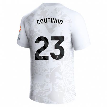 Kandiny Bambino Maglia Philippe Coutinho #23 Bianco Kit Gara Away 2023/24 Maglietta