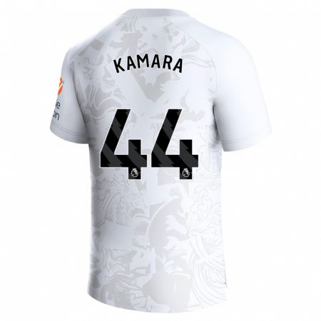 Kandiny Bambino Maglia Boubacar Kamara #44 Bianco Kit Gara Away 2023/24 Maglietta