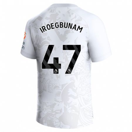 Kandiny Bambino Maglia Tim Iroegbunam #47 Bianco Kit Gara Away 2023/24 Maglietta