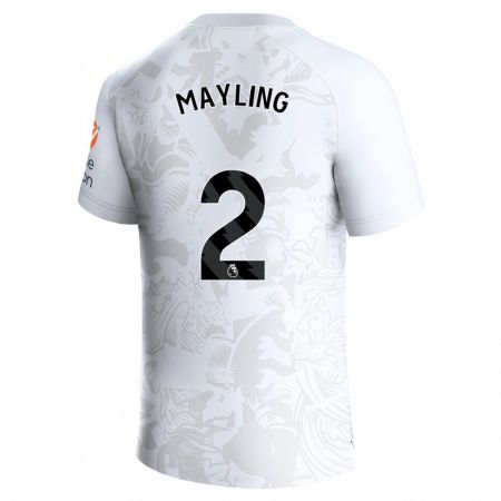 Kandiny Bambino Maglia Sarah Mayling #2 Bianco Kit Gara Away 2023/24 Maglietta