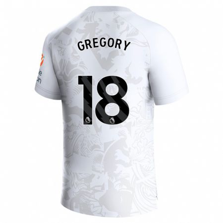 Kandiny Bambino Maglia Freya Gregory #18 Bianco Kit Gara Away 2023/24 Maglietta