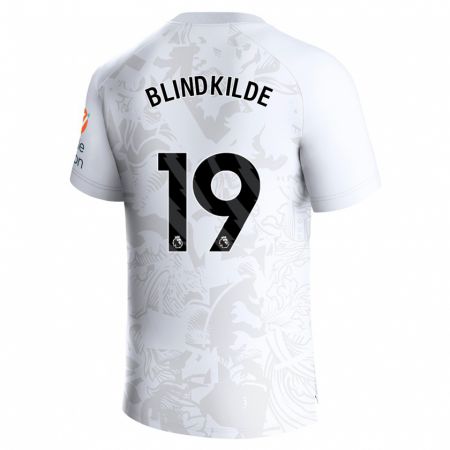 Kandiny Bambino Maglia Laura Blindkilde #19 Bianco Kit Gara Away 2023/24 Maglietta