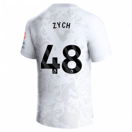 Kandiny Bambino Maglia Oliwier Zych #48 Bianco Kit Gara Away 2023/24 Maglietta