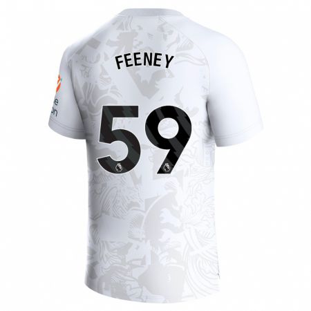 Kandiny Kinder Josh Feeney #59 Weiß Auswärtstrikot Trikot 2023/24 T-Shirt Österreich