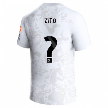 Kandiny Bambino Maglia Patrick Zito #0 Bianco Kit Gara Away 2023/24 Maglietta