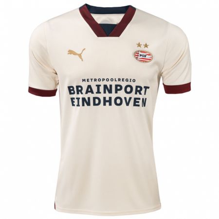 Kandiny Bambino Maglia Guus Til #20 Bianco Blu Kit Gara Away 2023/24 Maglietta