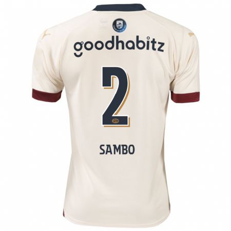 Kandiny Bambino Maglia Shurandy Sambo #2 Bianco Blu Kit Gara Away 2023/24 Maglietta