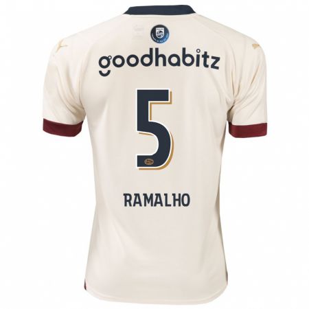 Kandiny Bambino Maglia André Ramalho #5 Bianco Blu Kit Gara Away 2023/24 Maglietta