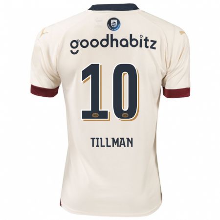 Kandiny Bambino Maglia Malik Tillman #10 Bianco Blu Kit Gara Away 2023/24 Maglietta