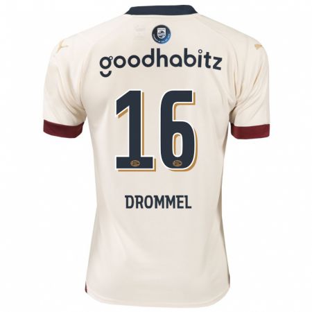 Kandiny Bambino Maglia Joël Drommel #16 Bianco Blu Kit Gara Away 2023/24 Maglietta