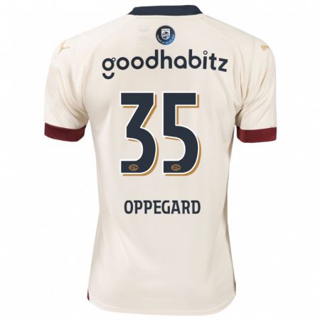 Kandiny Bambino Maglia Fredrik Oppegard #35 Bianco Blu Kit Gara Away 2023/24 Maglietta