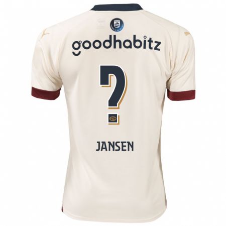 Kandiny Bambino Maglia Koen Jansen #0 Bianco Blu Kit Gara Away 2023/24 Maglietta