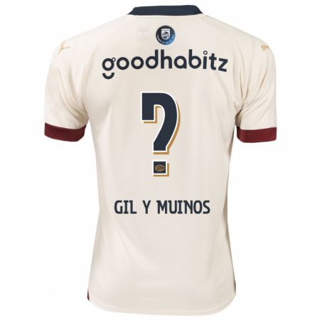 Kandiny Bambino Maglia Yaël Gil Y Muiños #0 Bianco Blu Kit Gara Away 2023/24 Maglietta