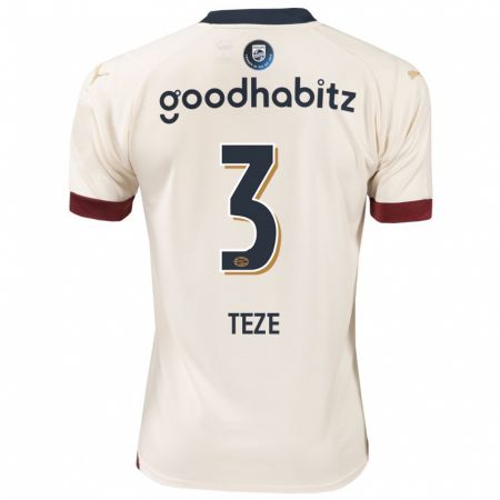 Kandiny Bambino Maglia Jordan Teze #3 Bianco Blu Kit Gara Away 2023/24 Maglietta