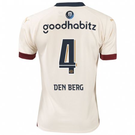 Kandiny Bambino Maglia Mandy Van Den Berg #4 Bianco Blu Kit Gara Away 2023/24 Maglietta