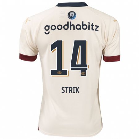 Kandiny Bambino Maglia Laura Strik #14 Bianco Blu Kit Gara Away 2023/24 Maglietta