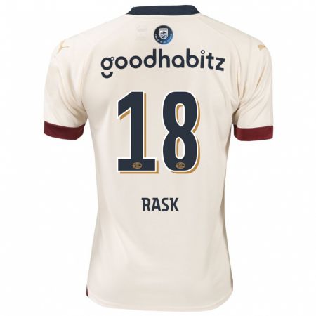 Kandiny Bambino Maglia Caroline Rask #18 Bianco Blu Kit Gara Away 2023/24 Maglietta