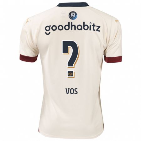 Kandiny Bambino Maglia Dennis Vos #0 Bianco Blu Kit Gara Away 2023/24 Maglietta