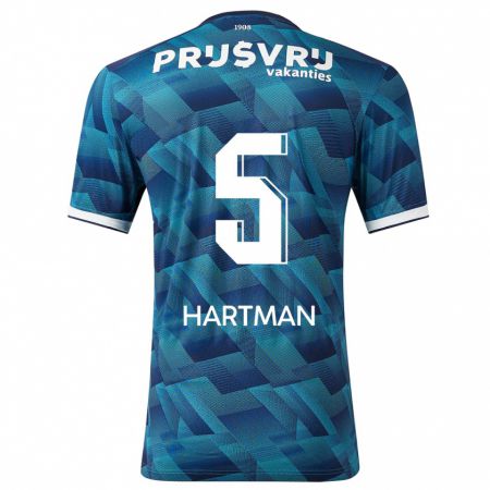 Kandiny Bambino Maglia Quilindschy Hartman #5 Blu Kit Gara Away 2023/24 Maglietta