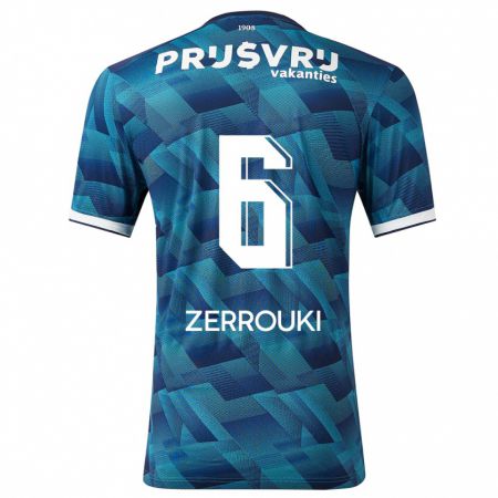 Kandiny Bambino Maglia Ramiz Zerrouki #6 Blu Kit Gara Away 2023/24 Maglietta