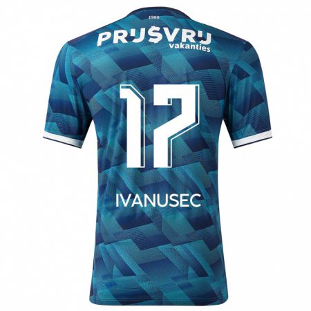 Kandiny Niño Camiseta Luka Ivanusec #17 Azul 2ª Equipación 2023/24 La Camisa México