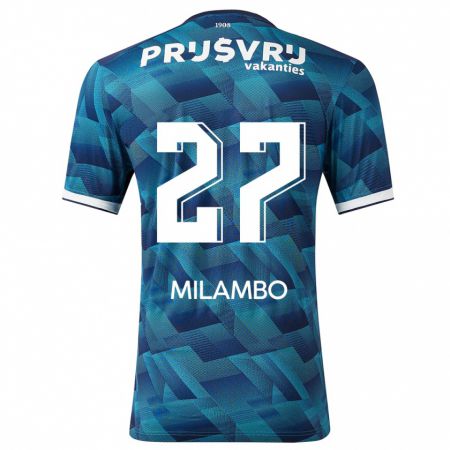 Kandiny Bambino Maglia Antoni Milambo #27 Blu Kit Gara Away 2023/24 Maglietta